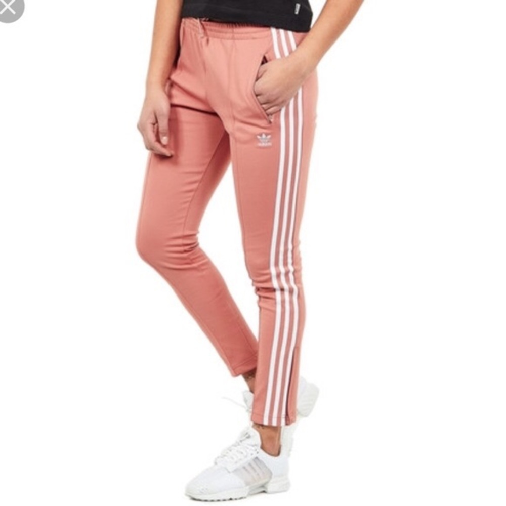 Adidas pink track pants